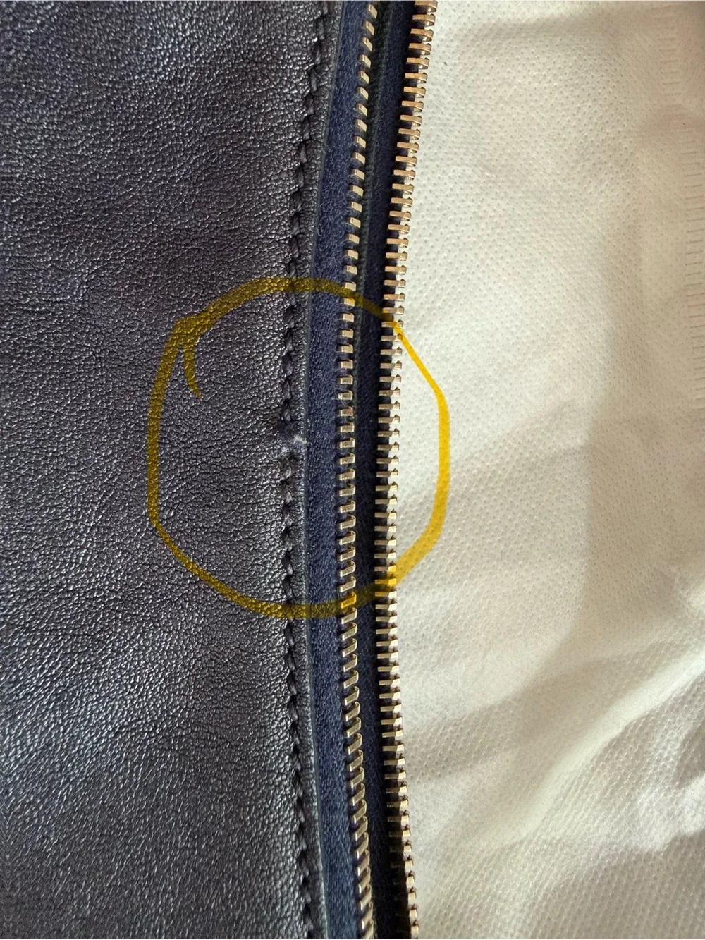 Yves Saint Laurent dark navy hobo